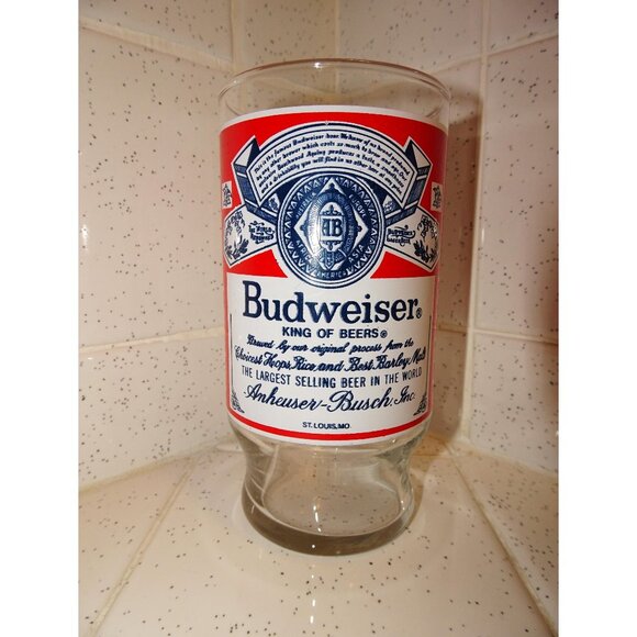 Vintage Budweiser King of Beers Glass Anheuser Busch - Picture 1 of 11